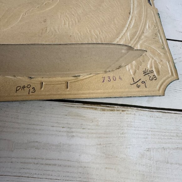 German Die Cut Embossed Lattice German Shepherd 3d Display Collectible Vintage - Picture 8 of 9